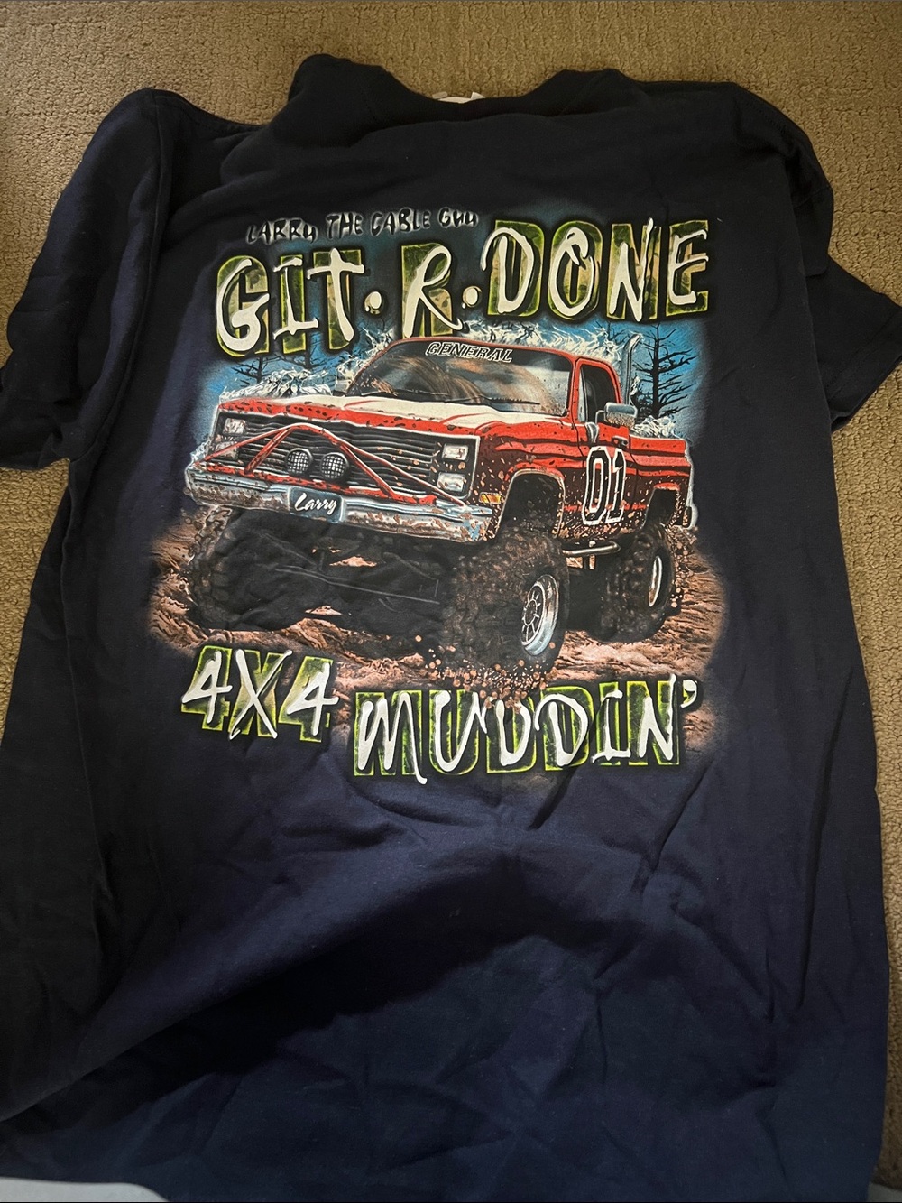 Git-R-Done 4x4 Muddin' Graphic Short Sleeve Tee - Navy